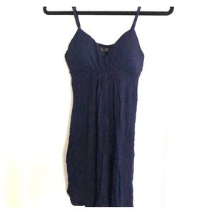 Navy blue baby doll mini dress